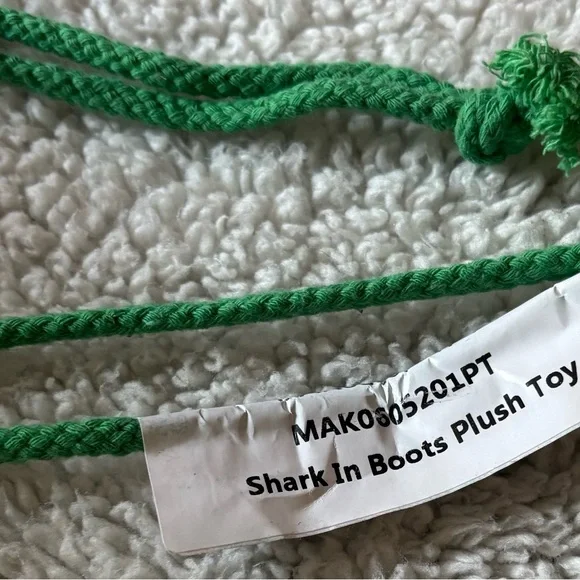 NEW WITH BAG Makeship Shark in Boots Plushie Artizzy Limited Edition Plush NWT - Picture 8 of 8